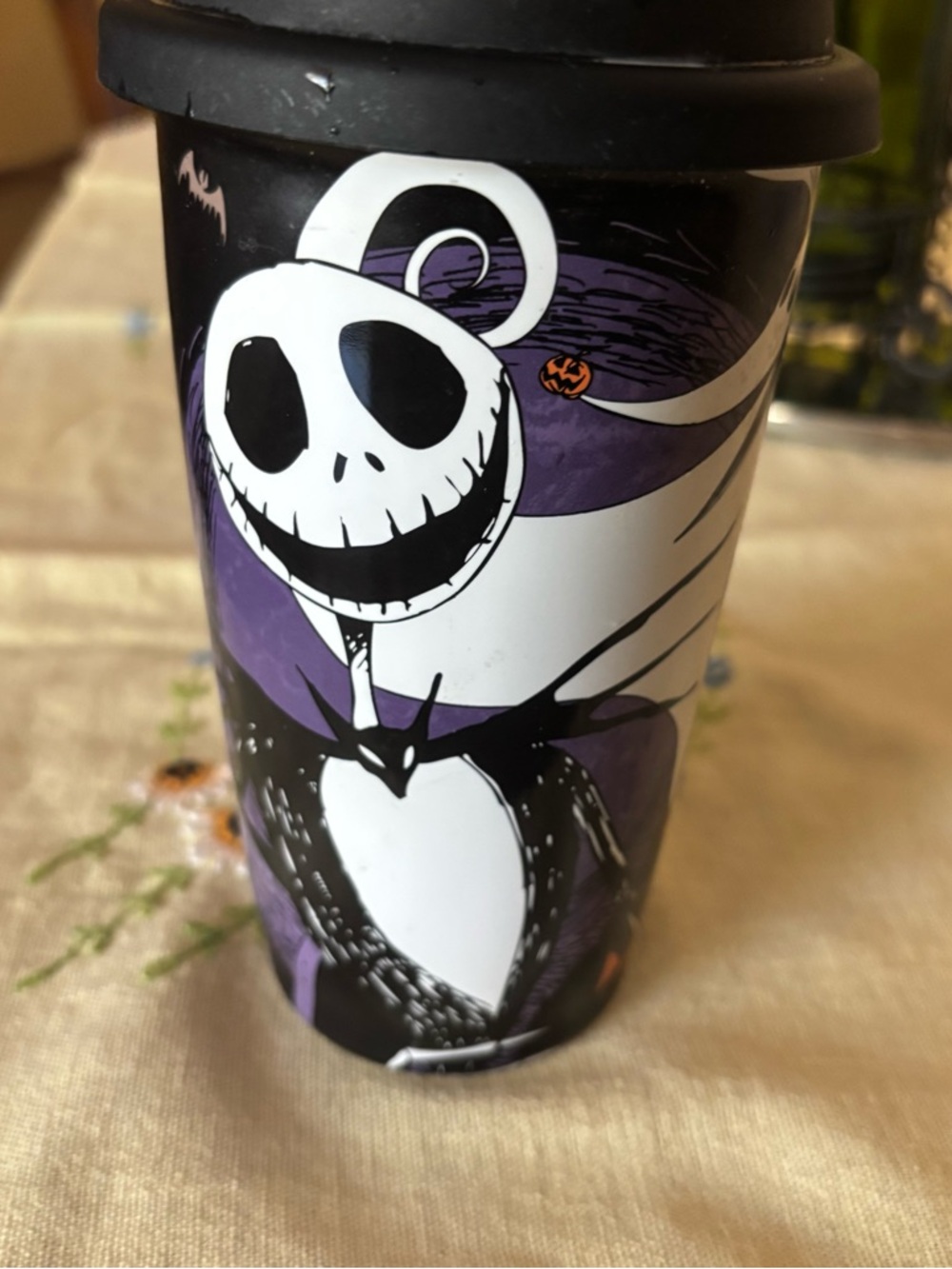 Nightmare Before Christmas Jack Skellington Travel Tumbler - Purple & Black - Picture 4 of 4